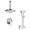 Ceiling Rain Shower System with Handheld, Rain Shower Head, Shower Faucet Set